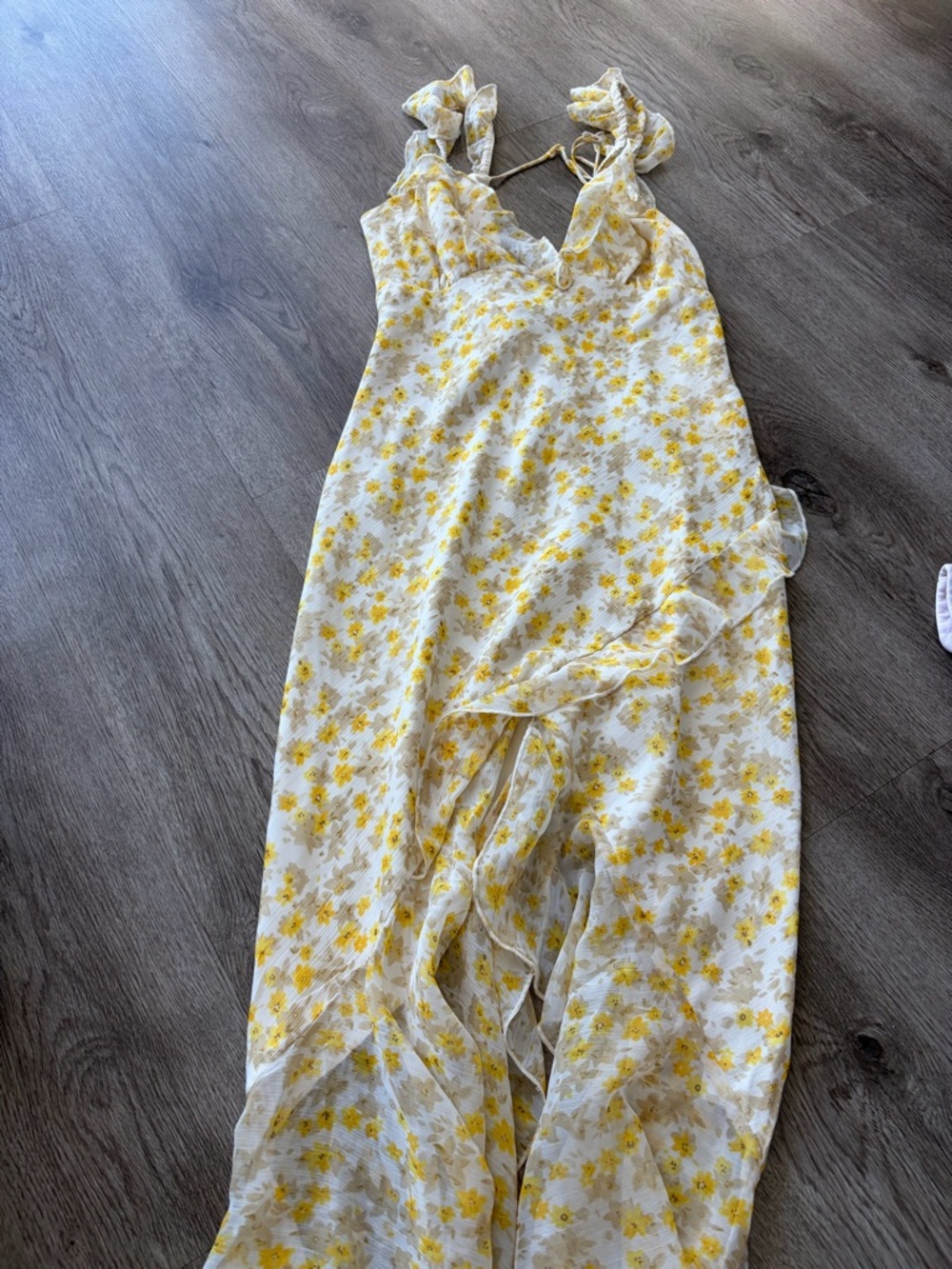 Floral yellow long dress